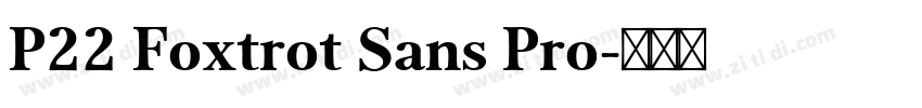 P22 Foxtrot Sans Pro字体转换 P22 Foxtrot Sans Pro字体转换